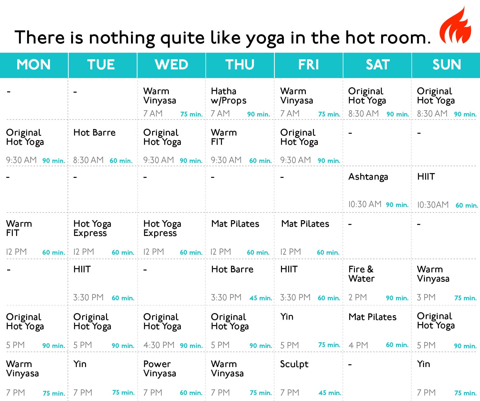 October Studio Schedule